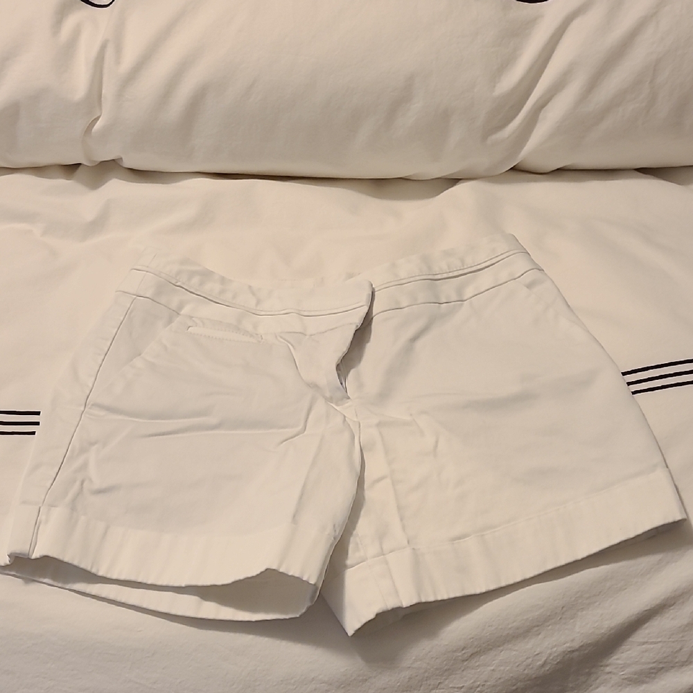 Express White Mid-Rise Shorts